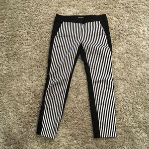 Express Striped Columnist Ankle Pants Size 2